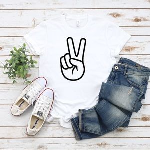 Peace T-Shirt Graphic Tee White